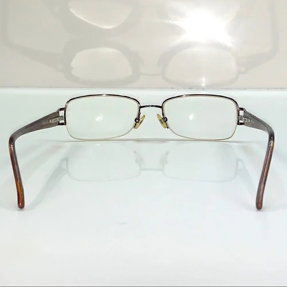 Safilo Elasta Women Half Rim Bronze Eyeglass Frame